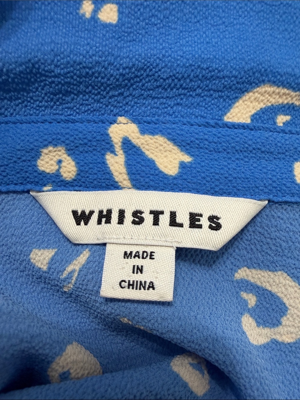 WHISTLES Blue Watercolour Animal Dress size 12 - Picture 10 of 10